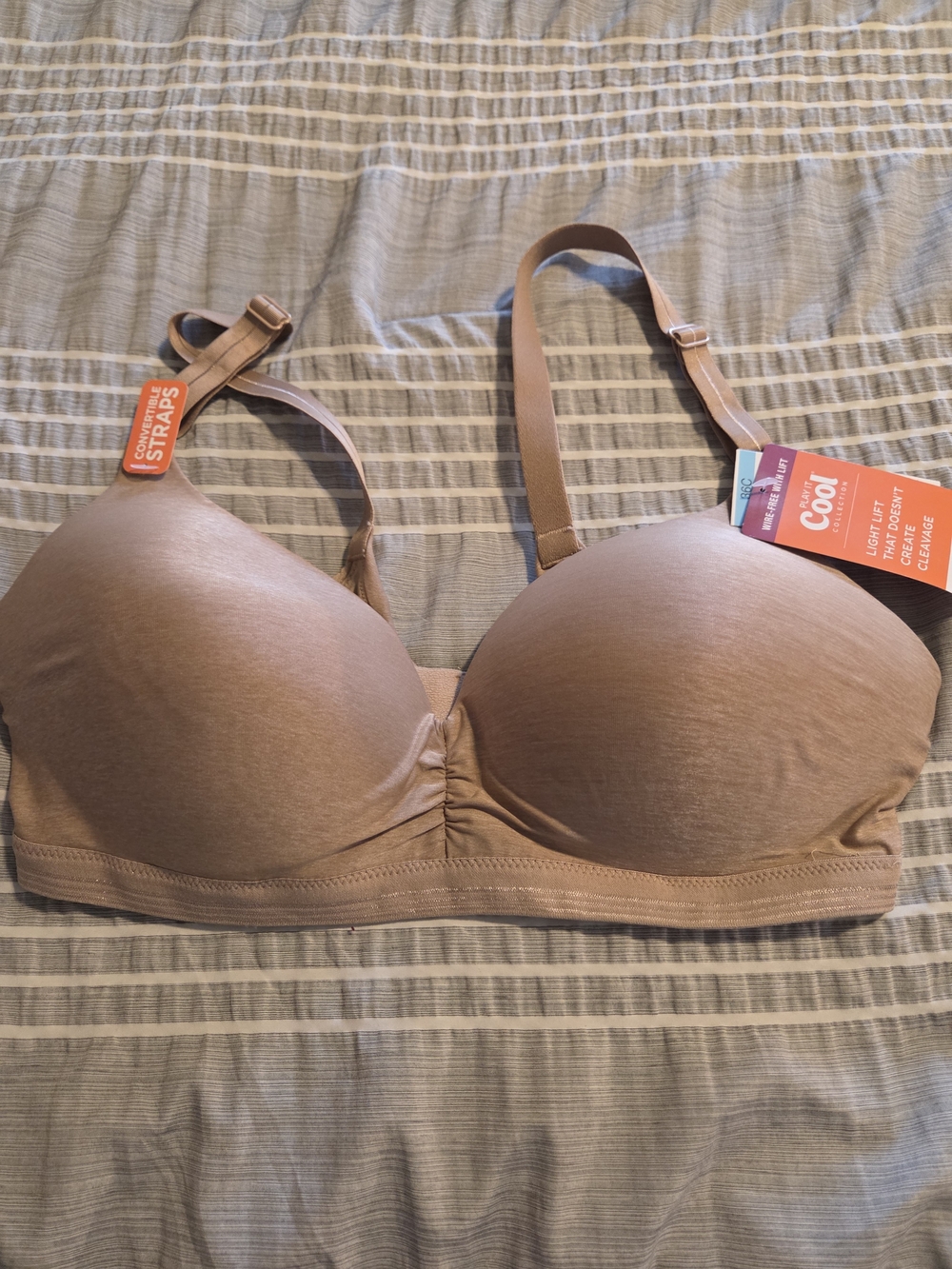 Warners Convertible Cool Comfort Lightly Lined Nude T-Shirt Bra 38C